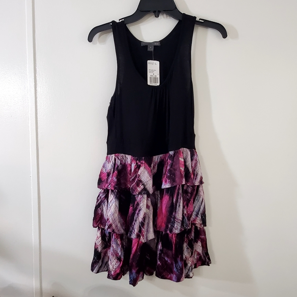 Dress Forever 21 Sleeveless Medium Party Juniors Black Purple